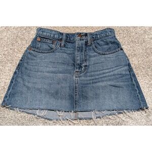 Madewell Denim Jean Mini Skirt Size 25 Medium Wash